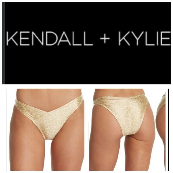 Kendall+Kylie Light Cheetah Print Bikini Bottoms - Picture 1 of 16